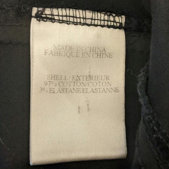 Helmet Lang Pull On Black Pants Cotton, Pleated, Cotton, Large - Picture 8 of 9